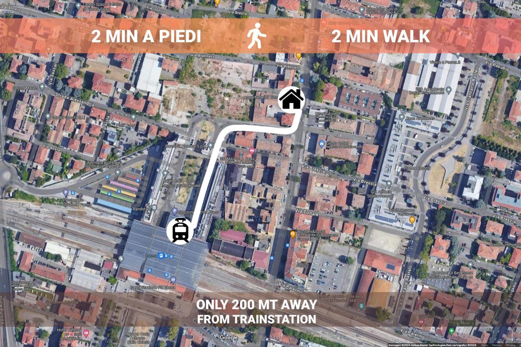 Stazione 200M - Wifi - Aria Condizionata - Smart Tv Apartment Parma Luaran gambar